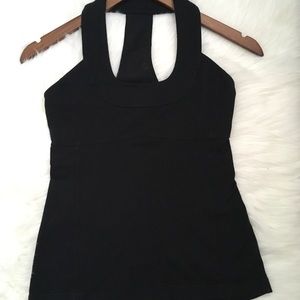 Lululemon Black U-Neck Athletic Tank Top